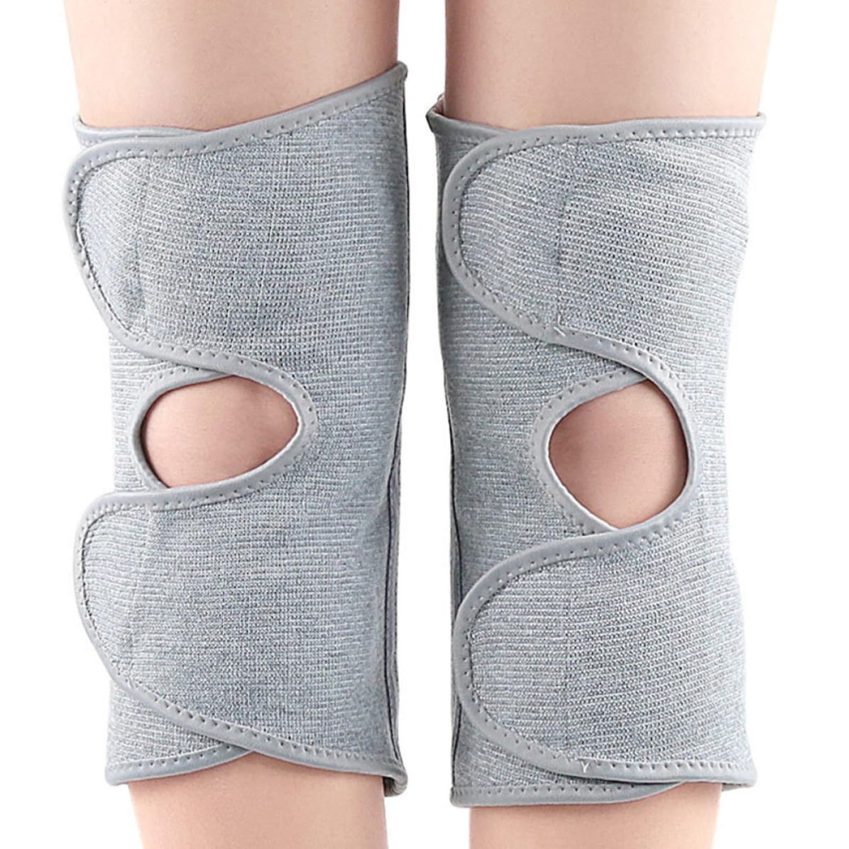 SHINEOFI Genouillère Chaude D'hiver en Laine Épaisse Manchon de Jambe Chaud pour Protection Genoux et Maintien Confortable le Froid