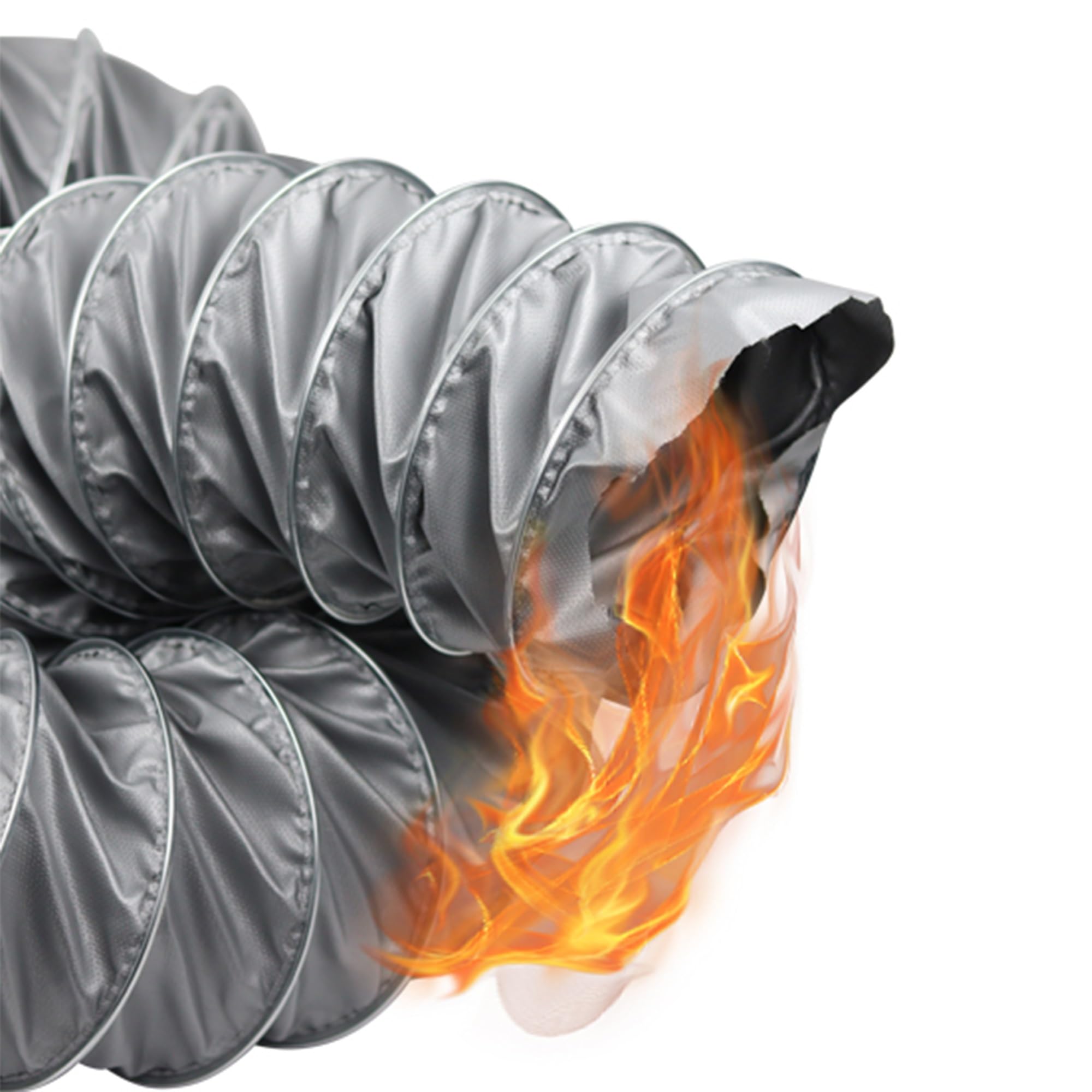 Lshtshf-Ou One Color Dryer Vent Hose Flexible Ducting Fire-Resistant Fiberglass For Hvac