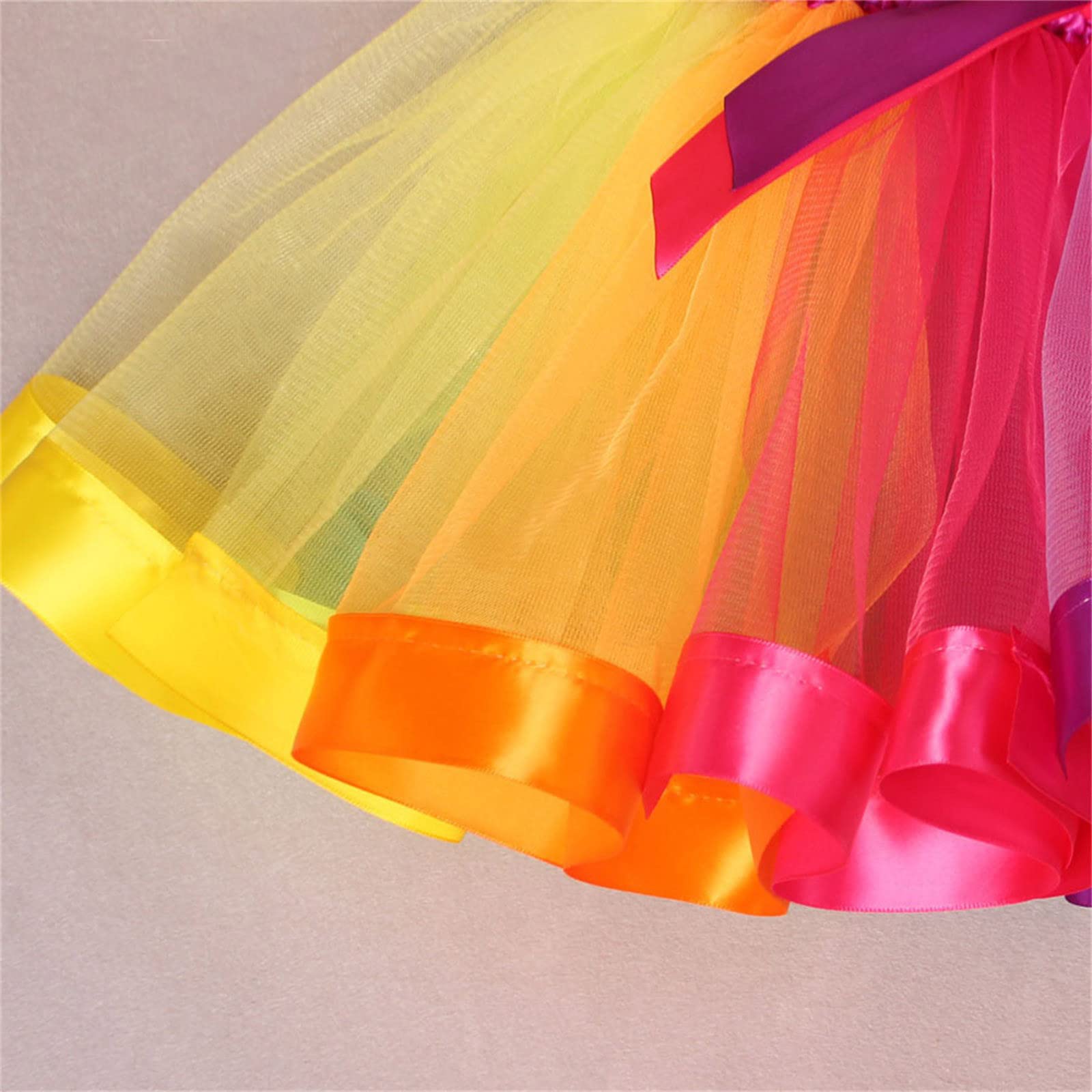 Faldas de ballet para niños, disfraz de fiesta, arcoíris, tul, falda de baile