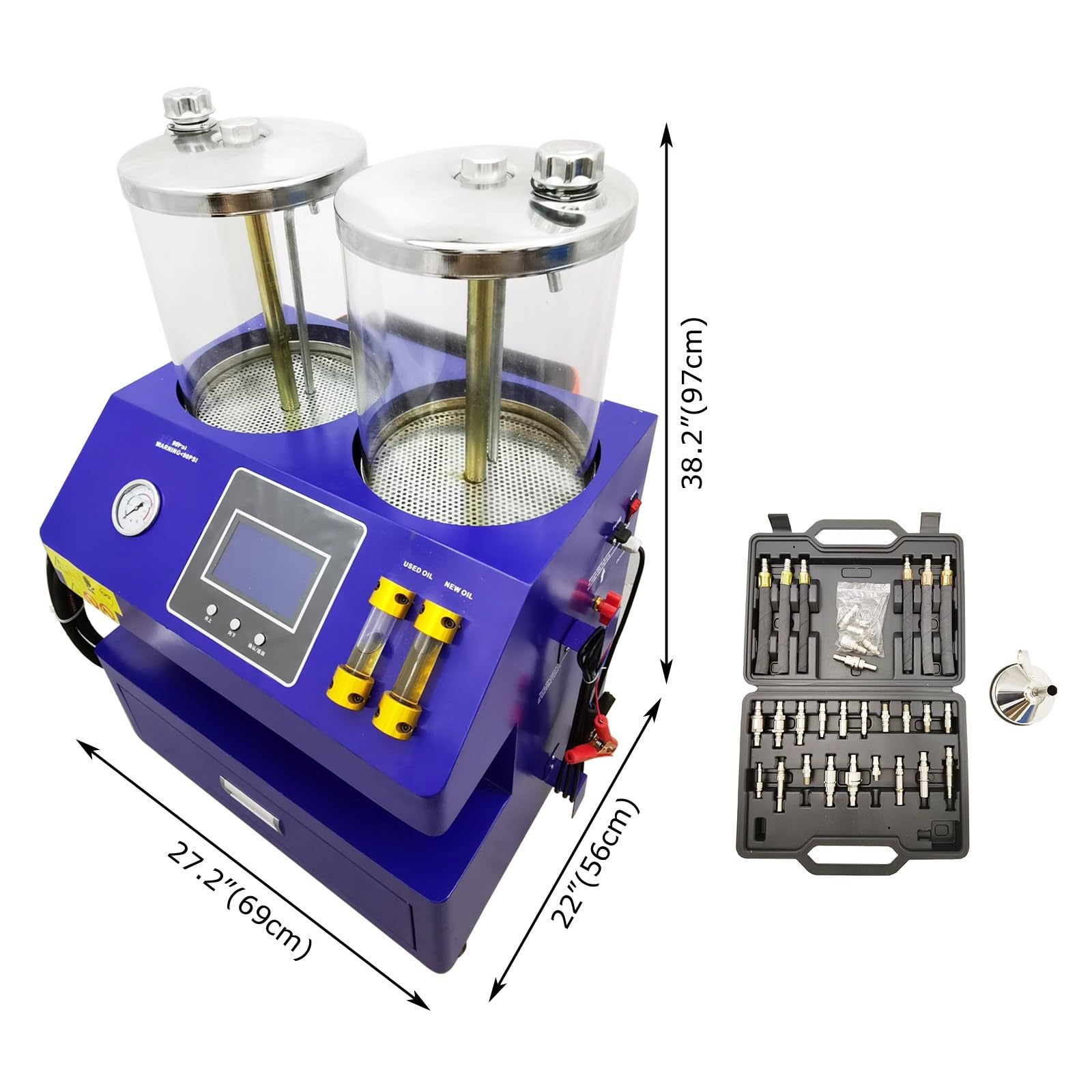 BEILOCKERY DC12V Visual Automatic Transmission Oil Exchange Cleaning Machine 0-150psi Auto Transmission Fluid Flush Machine 150W
