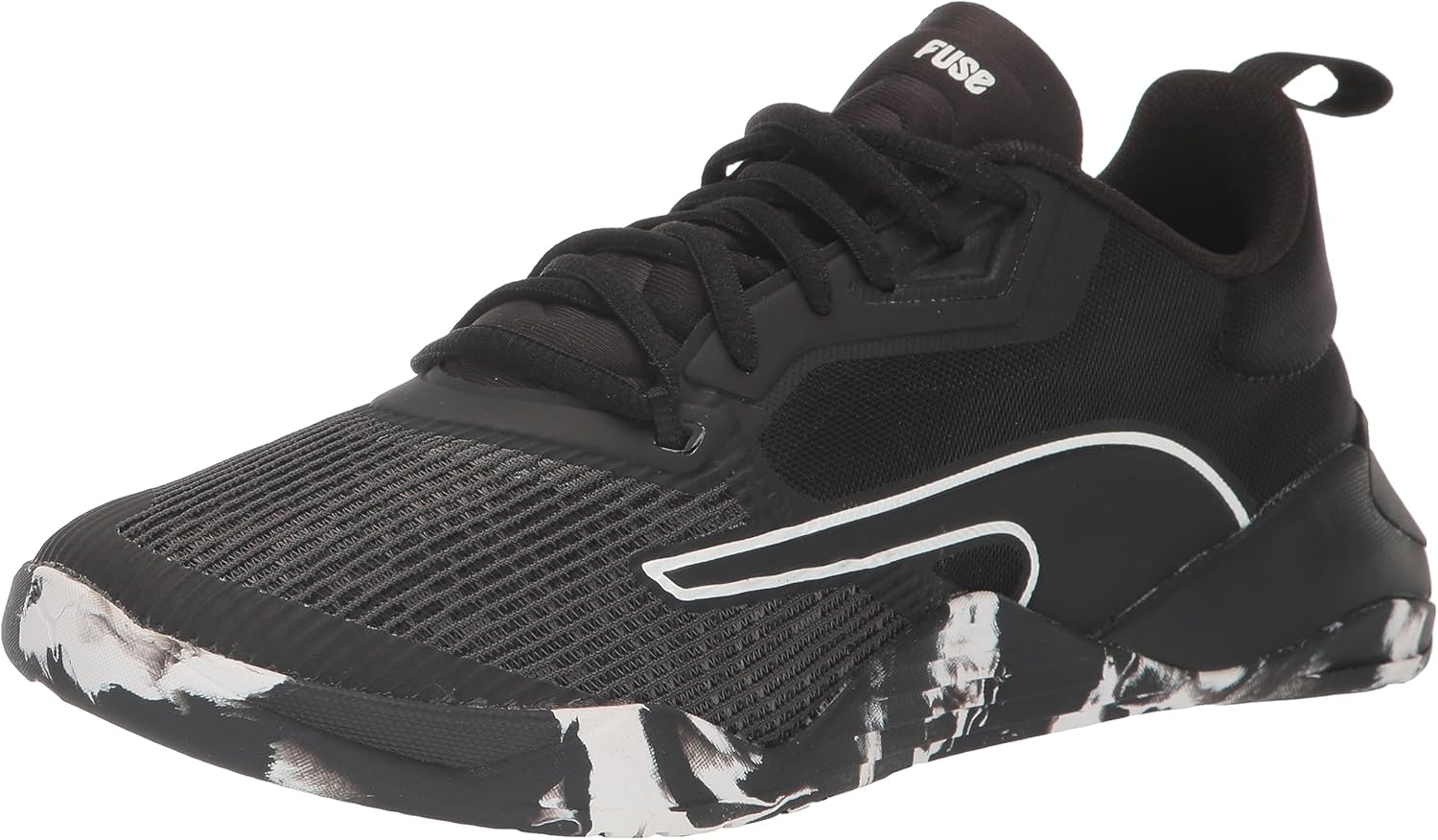 PUMA Women's FUSE 2.0 MARBLE Sneaker, PUMA Black-PUMA White-Dark Coal, 9.5