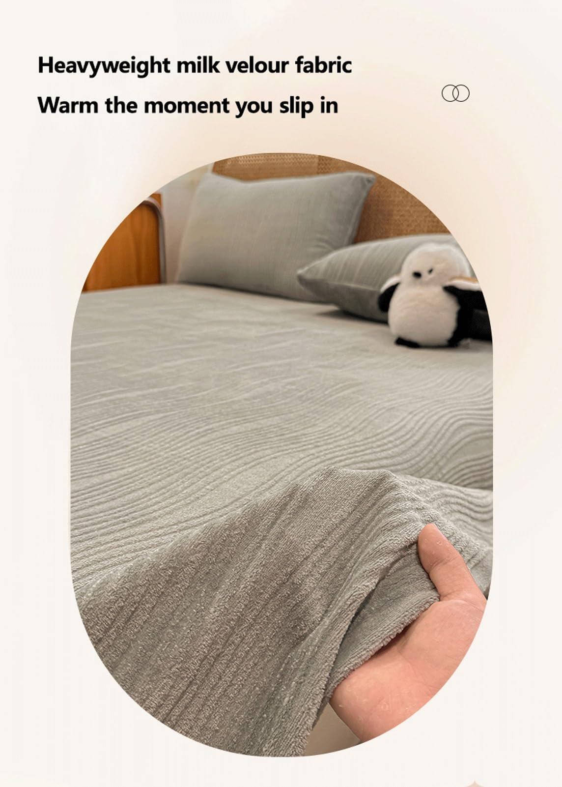 Sábana Plana Cama 80-180cm de Terciopelo Individual matrimonial y Queen Sábana Superior de Franela Suave y acogedora for otoño, Invierno y Primavera(Light Gray A,200x230cm+48x74cm x2)