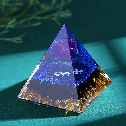 Miniatura 7 de YATOJUZI Pirámide de orgón de 2.4 pulgadas, cristales curativos de aventurina verde, chakras, reiki, adornos de orgonita, piedras preciosas de la