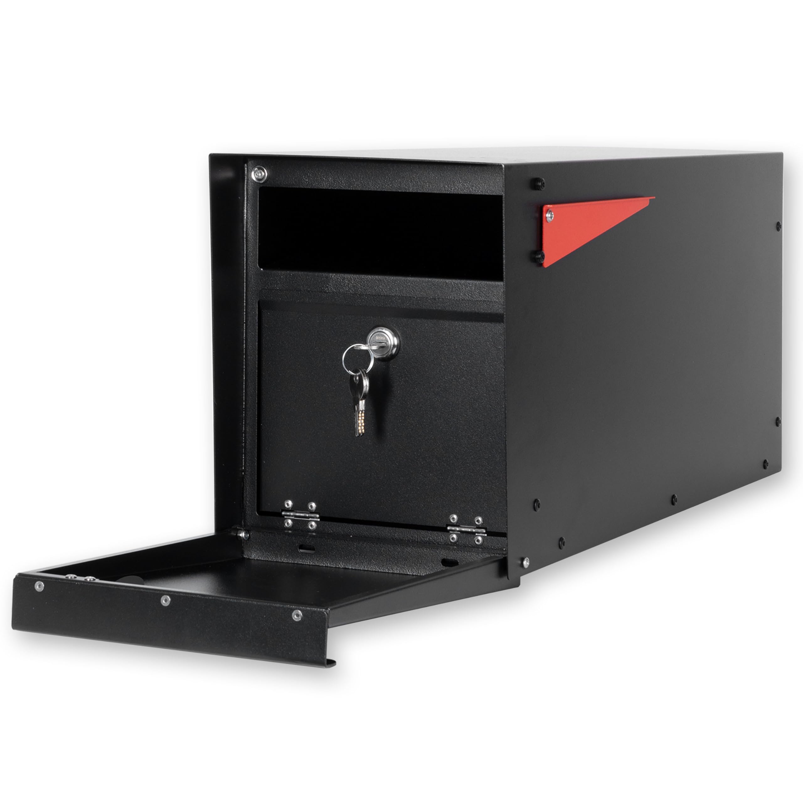Photo 1 of Ilyapa Large Modern Mailbox for Outside - Black Modern - Post Mount