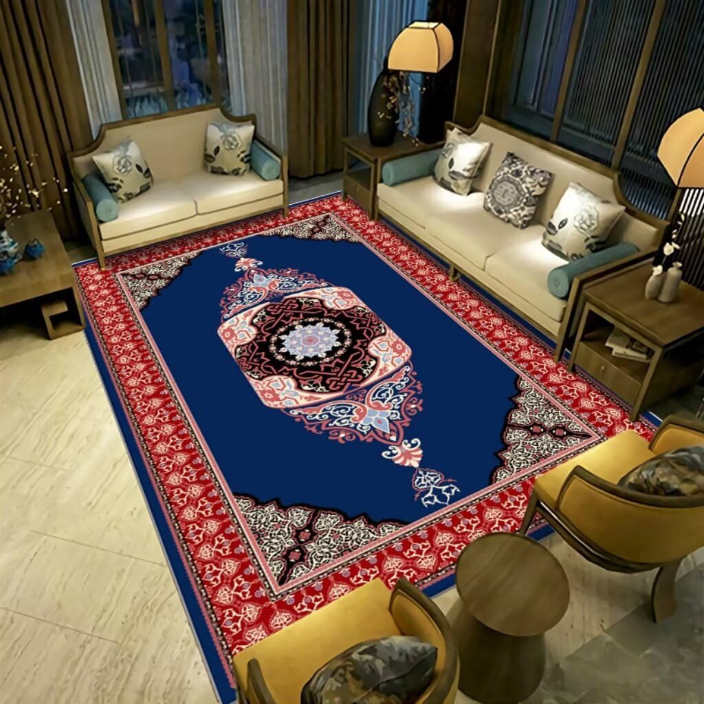 Tapis extérieur terrasse pour salon de jardin moderne et espace de jeu enfant