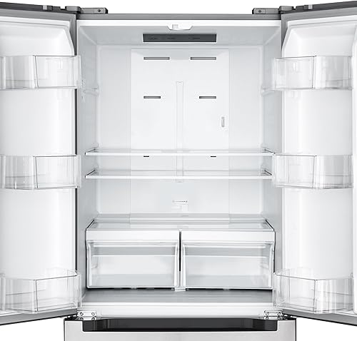 Miniatura 11 de KoolMore Refrigerador de puerta francesa de 30 pulgadas y 18.5 pies cúbicos con profundidad de mostrador con tres puertas y congelador profundo