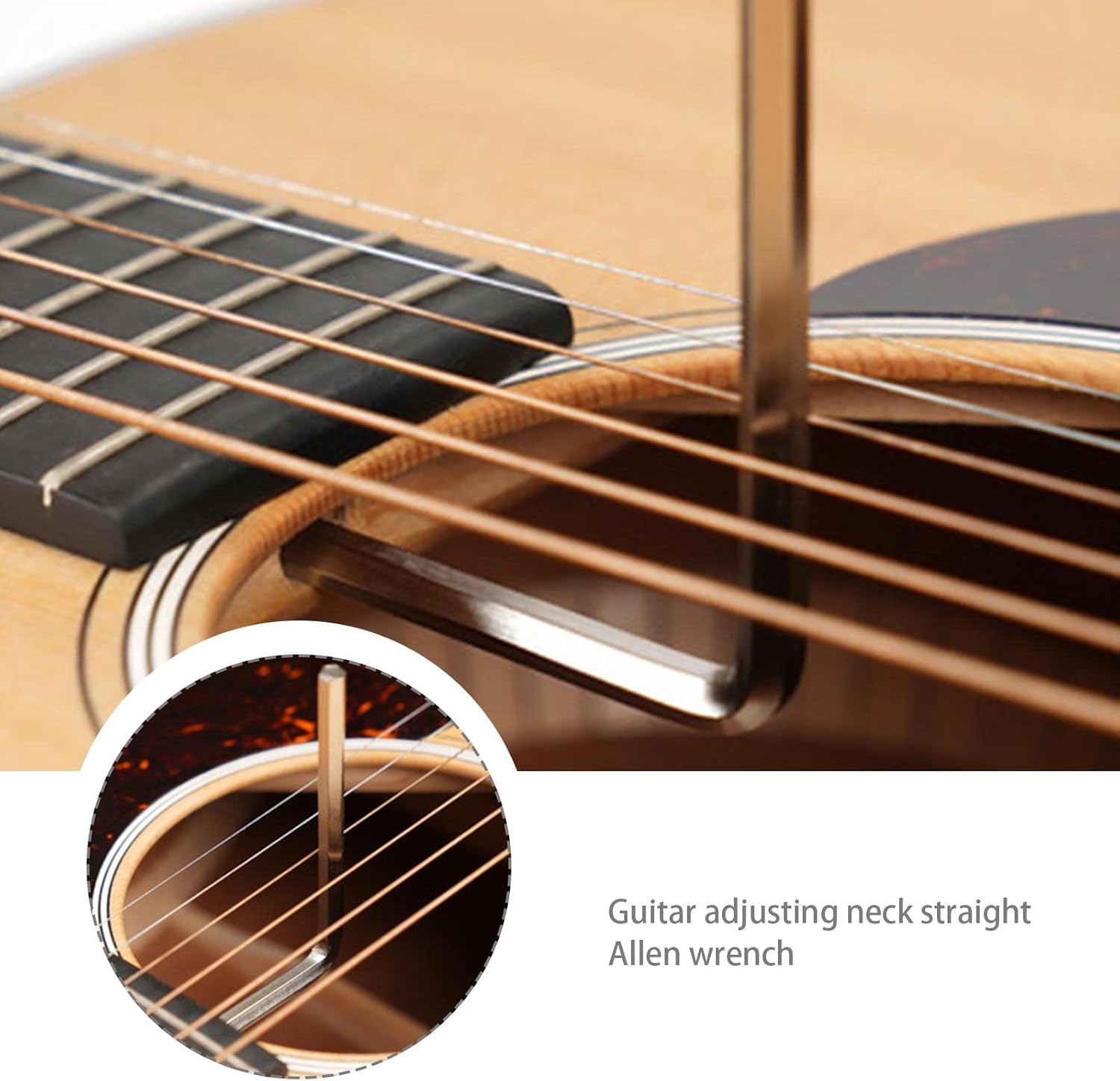 2PCS Guitar Wrench Compatible with Martin Acoustic Guitar 4mm Silver