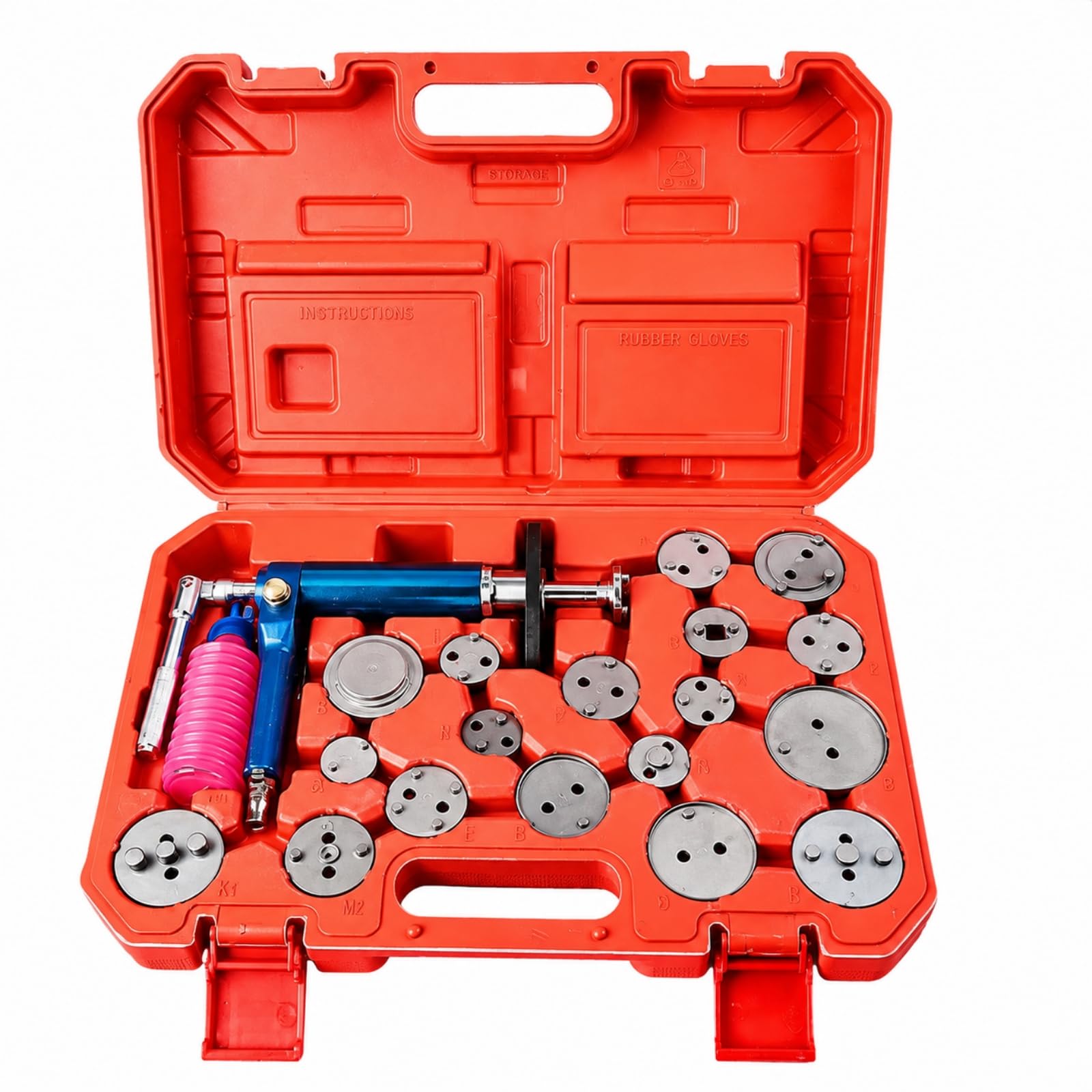 Kit Pistone Regolatore Freno con Dischi Metallici E Flacone Lubrifican per Riparazione Pinza Freno Auto E Manunzione Meccanica Professionale