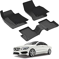 Vista 59 de 3W Alfombrillas de suelo aptas para Benz E-Class 2017-2023 TPE para todo tipo de clima, ajuste personalizado para E300, E320, E400, E350, E63, E550