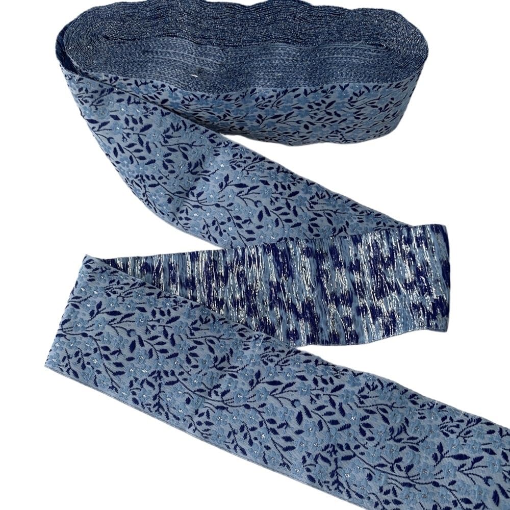 Stickereiband 10 Yards 2 Zoll 1" Blumenstickereiband Kleidungsstück Haarschmuck Dekorative Accessoires Spitzengurtband Webband Zum Nähen(02,50MMX10YARDS)