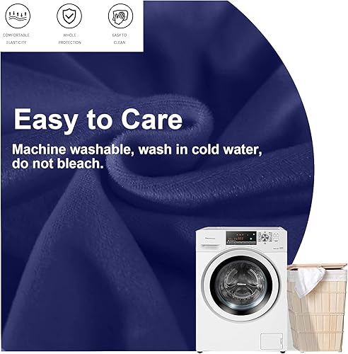 Miniatura 5 de FUANGUI Funda otomana de almacenamiento elástica para banco otomano, funda de jacquard plegable para banco de almacenamiento, cubierta otomana,