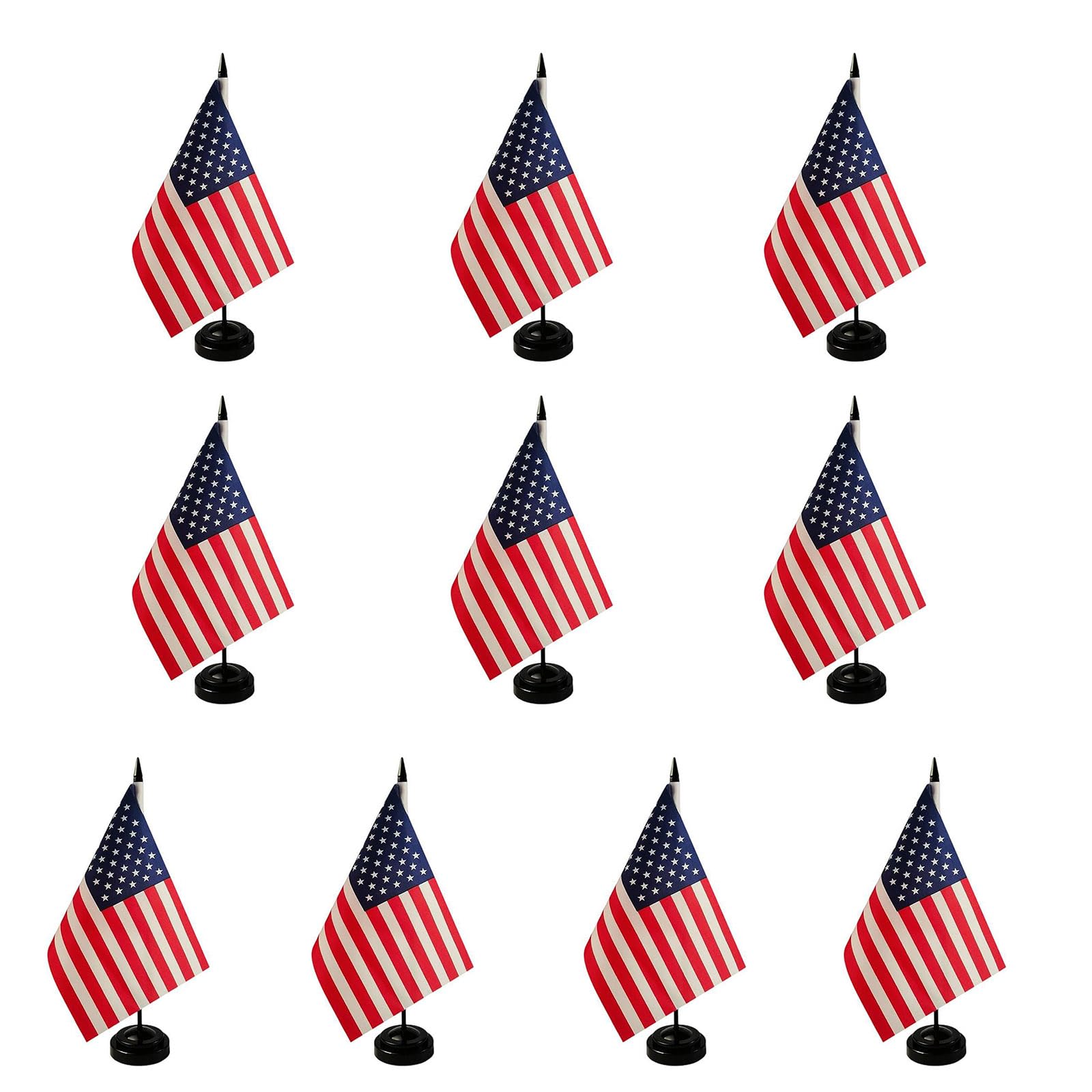 Kalttoy 10PCS / set Patriotic Football Event Table Banners Meeting Room Flag Team Charm Pendant for Any Celebration Tournament Table Flags