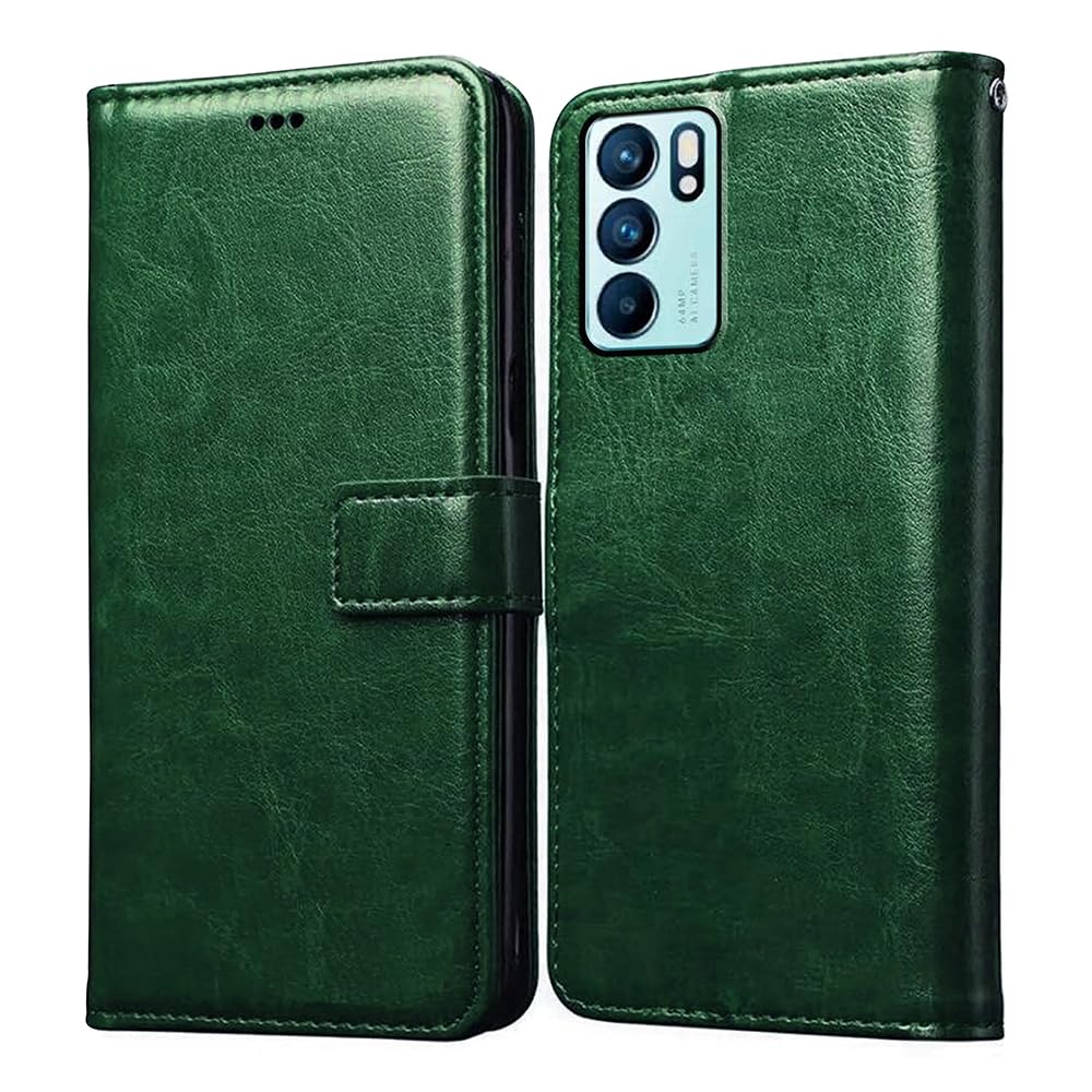 Oppo Reno6 5G Flip Cover - Premium Leather -13