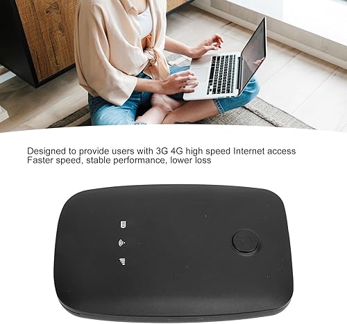 Yoidesu Mobile Wi Fi Hotspots, Portable Travel Router Supports 10 Users at The Same Time, 2100mAh Large Battery, Pocket Wi Fi Device for Secure Internet, Europe Asia Edition (Black)(Black)