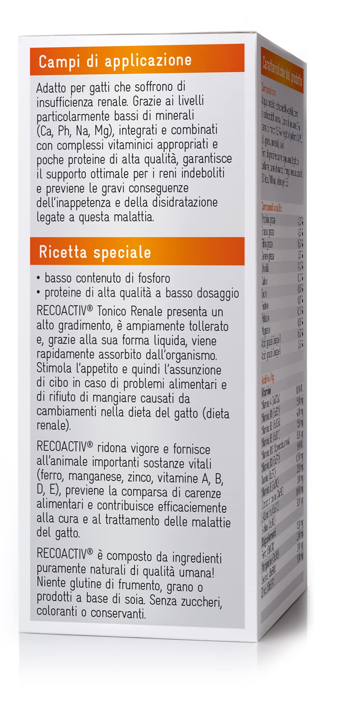 RECOACTIV Tonico Renale per gatti, 1 x 90 ml, integratore alimentare per supportare la convalescenza in caso di primi sintomi di compromissione della funzionalità renale nei gatti o come profilassi