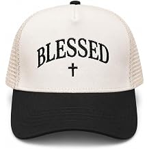 Blessed Hat, Embroidered Christian Trucker Hat, Faith Cap, Religious Gift