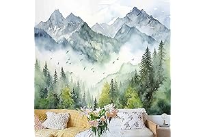 Misty Mountain Tapestry: A Nature's Embrace for Serene Ambiance