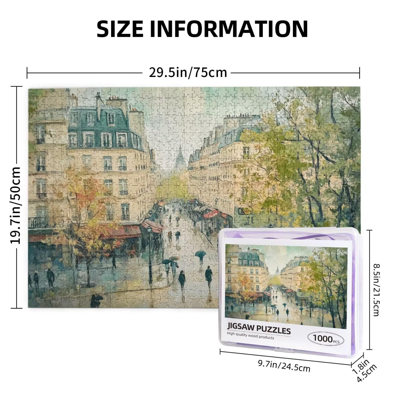 Puzzle Londyn, 6000 elementów, puzzle uliczne dla dorosłych, z pudełkiem na prezent, duże drewniane puzzle dla dorosłych, gra zręcznościowa dla całej rodziny, prezenty dla kobiet, 105 x 180 cm, 2038y