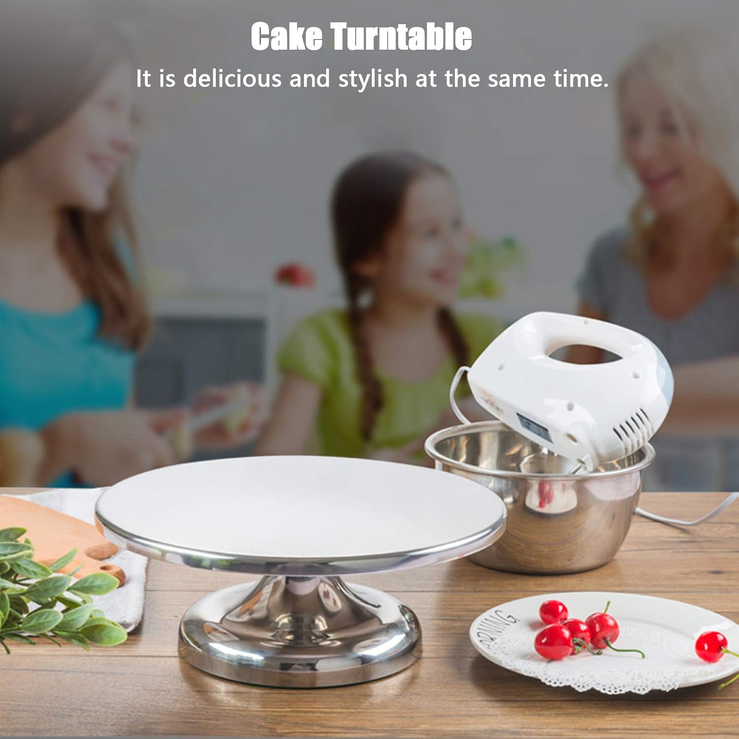 Cake Base, Stainless Steel Revolving Cake Stand, Cake Decorating Stand 30Cm Cake Turntable for Cupcake Cake