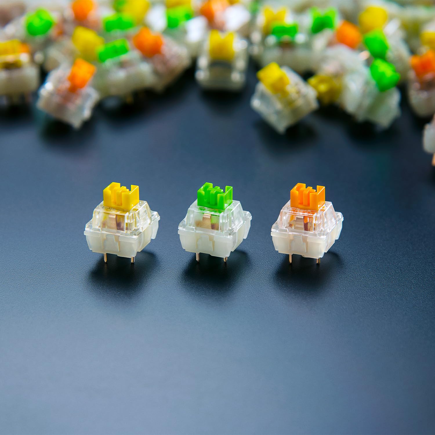 Razer Zestaw przełączników mechanicznych – pomarańczowy przełącznik dotykowy (zoptymalizowany do gier, przezroczysta obudowa przełącznika z soczewką LED, żywotność 100 milionów naciśnięć klawiszy