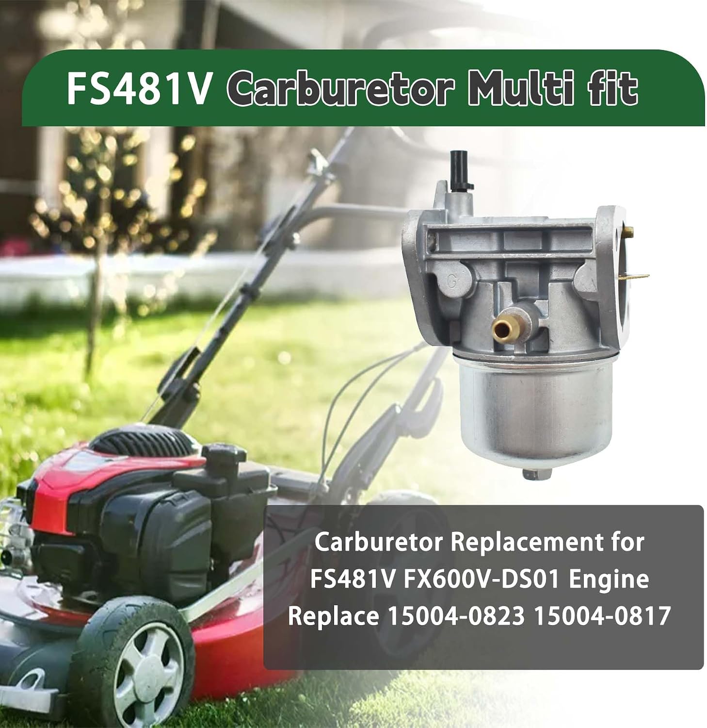 Carburetor Replacement for Kawasaki FS481V FX600V-DS01 Engine Replace 15004-0823 15004-0817