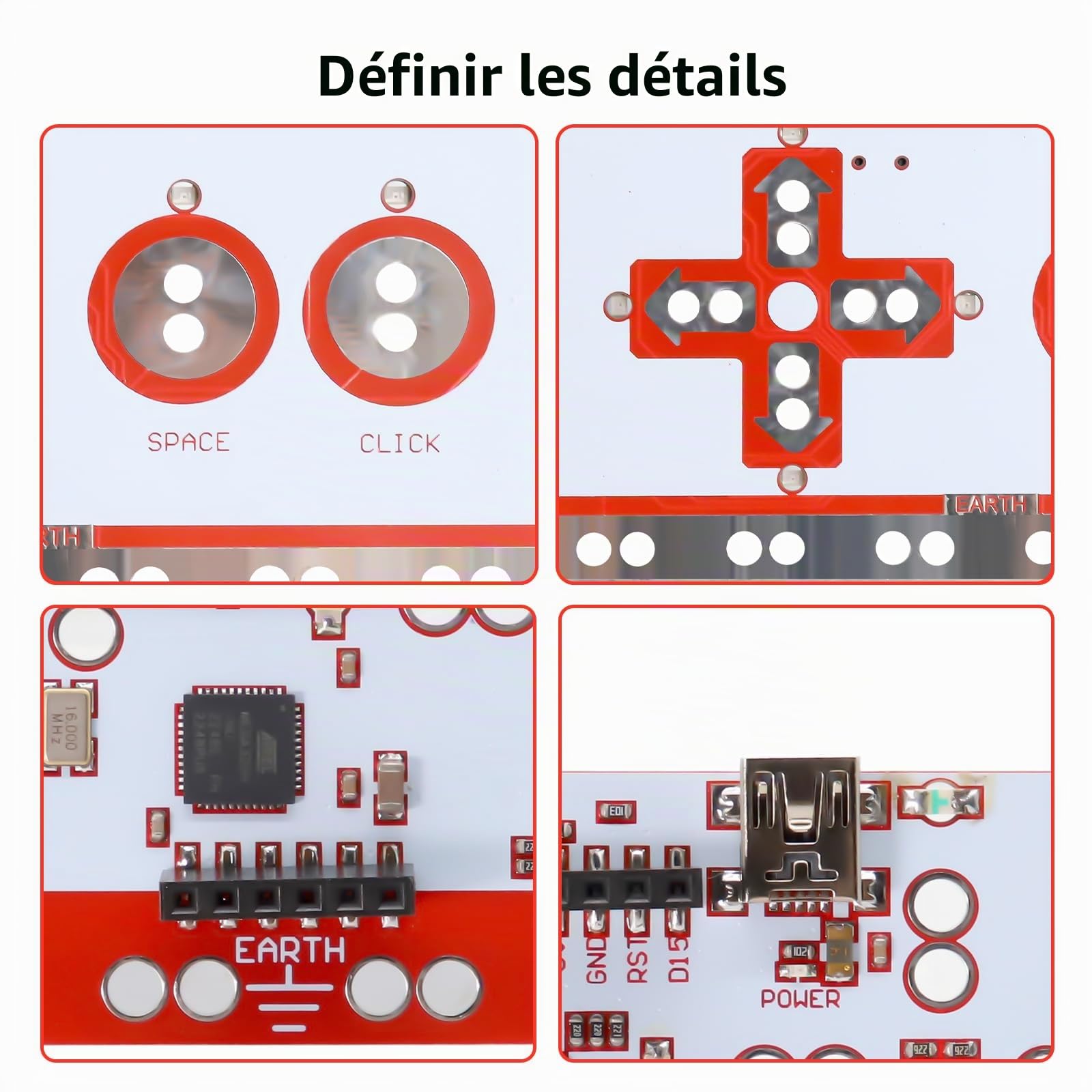 Binghe Complete M-K-Set Deluxe Kit Controller Board, Includes USB Data Cable, Alligator Clips, and Jumper Wires, Perfect for Education and DIY Innovation