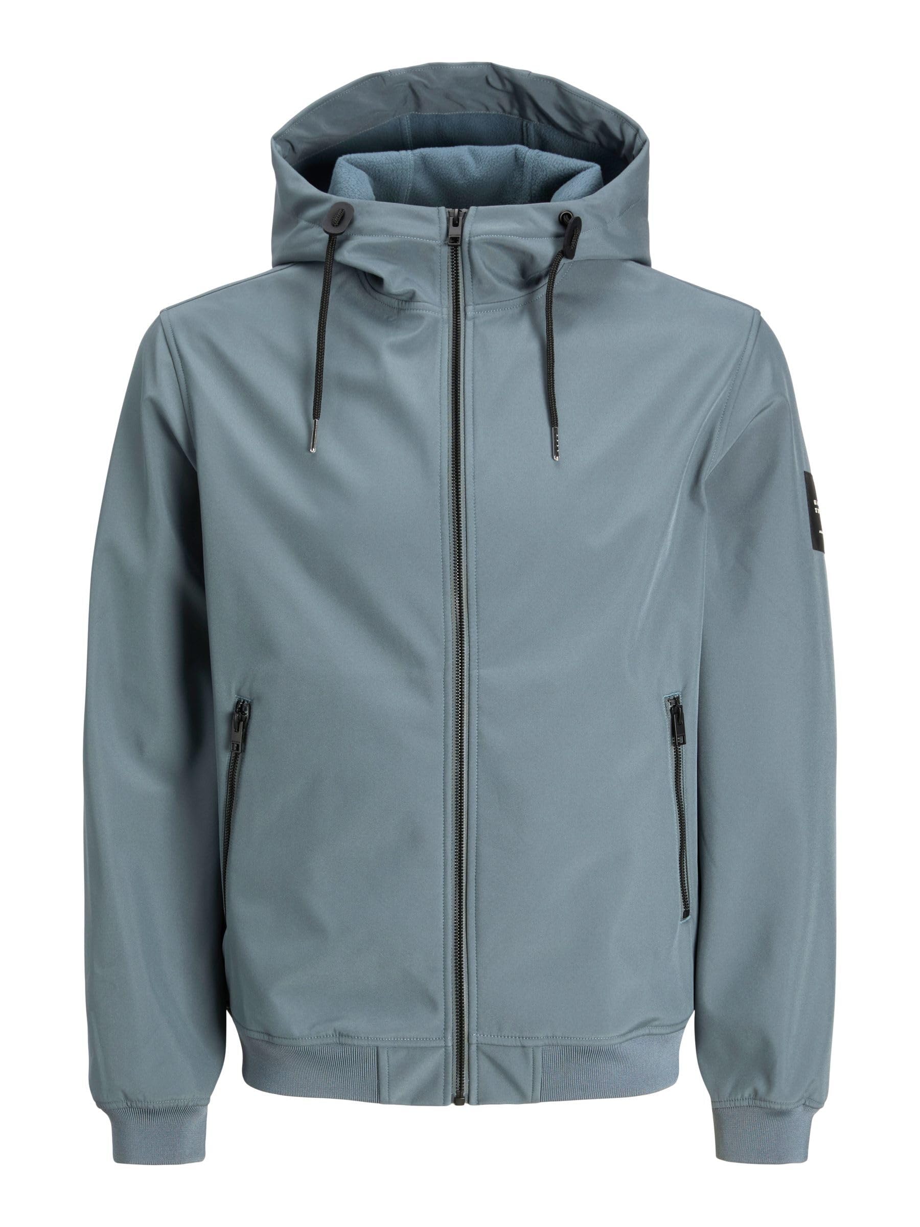 Jack & Jones Soft Shell Hooded Jacket Men's Blue Medium