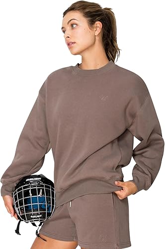 Miniatura 10 de Cali1850 Sudadera de forro polar de nube de alta calidad para mujer manga larga cuello redondo casual suave acogedora