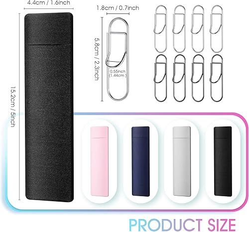 Miniatura 3 de Marspark Juego de 12 soportes para bolígrafos para cuadernos, incluye soporte adhesivo para bolígrafos y clips de metal para lápices, se ajustan a