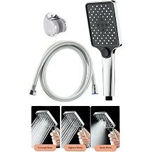 Aqua 3 Fonksiyonlu Kare Du  Seti   Du  Ba l  150 Cm Pvc Hortum Krom Mafsal