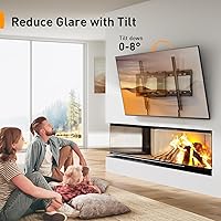 Vista 5 de Perlegear Soporte de pared inclinable para TV de 37 a 82 pulgadas de hasta 132 libras, soporte de pared inclinable de perfil bajo para televisores