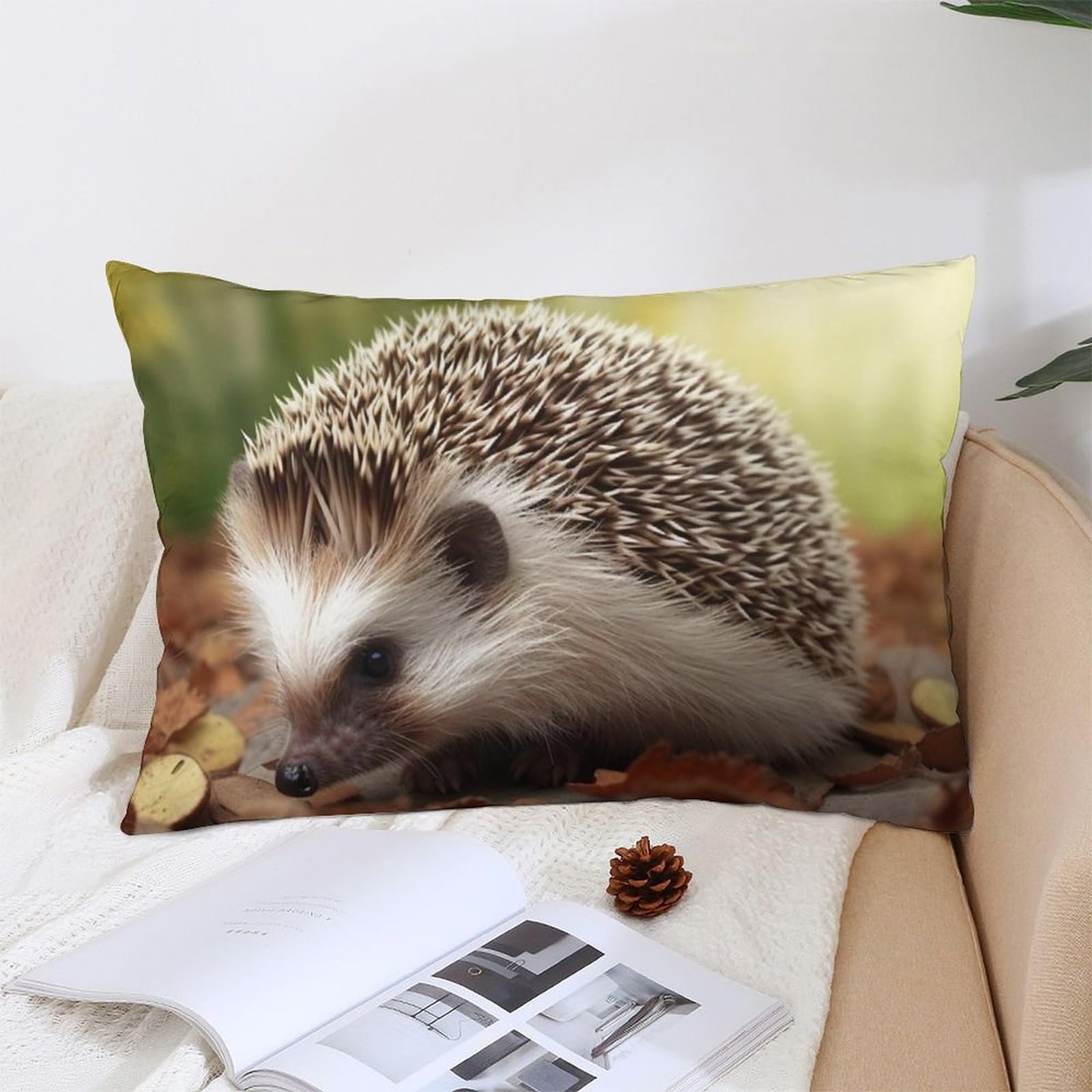 NTVOWPZO Decoration Throw Pillow Covers 12 "x20 Pillowcases Covers Hedgehog Soft Pillowcases Modern Farmhouse Home Decor Sofa Cushions Covers for Couch Bed Living Room