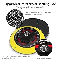 Vista 2 de Discos de lija de 5 pulgadas con gancho y bucle con 103 discos de lija de 5 pulgadas, accesorios para amoladora angular con papel de lija de granos