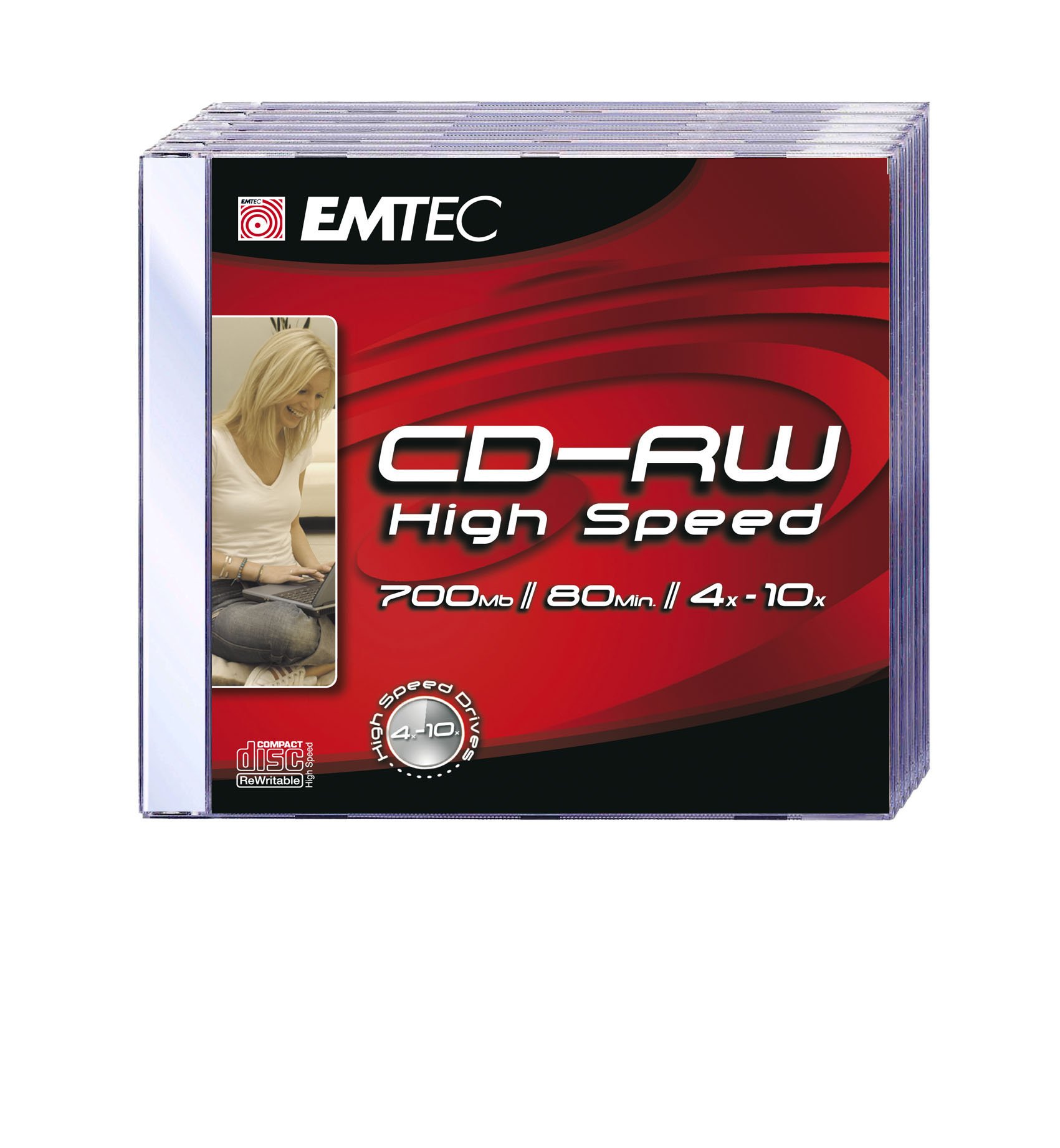 Emtec CD-RW 80MIN 700MB 4-10X 25P CB-24