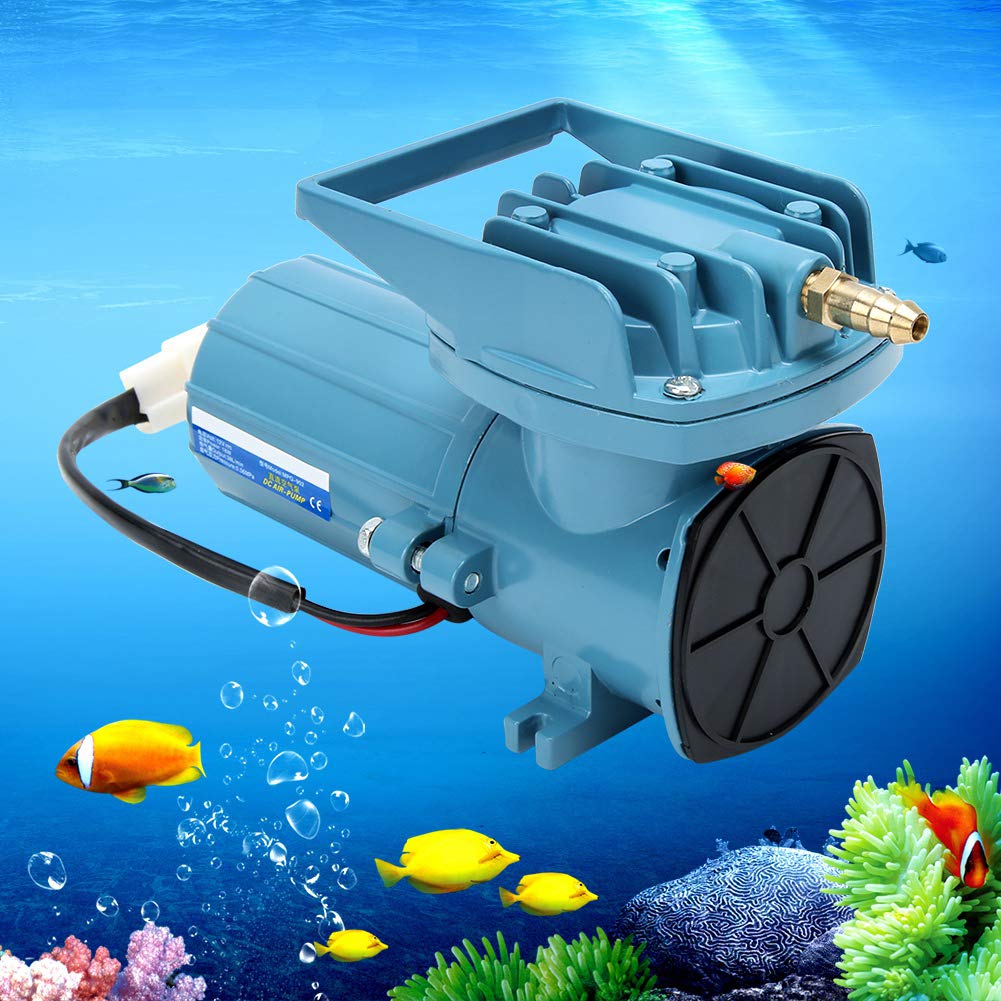 DAUERHAFT Aeratore a Pompa d'Aria, Forniture di Ossigeno Senza Olio MPQ902 12V 18W, per Laghetto per Acquacoltura Strumento Accessorio per Acquario, Trasporto di Frutti di Mare da Pesca