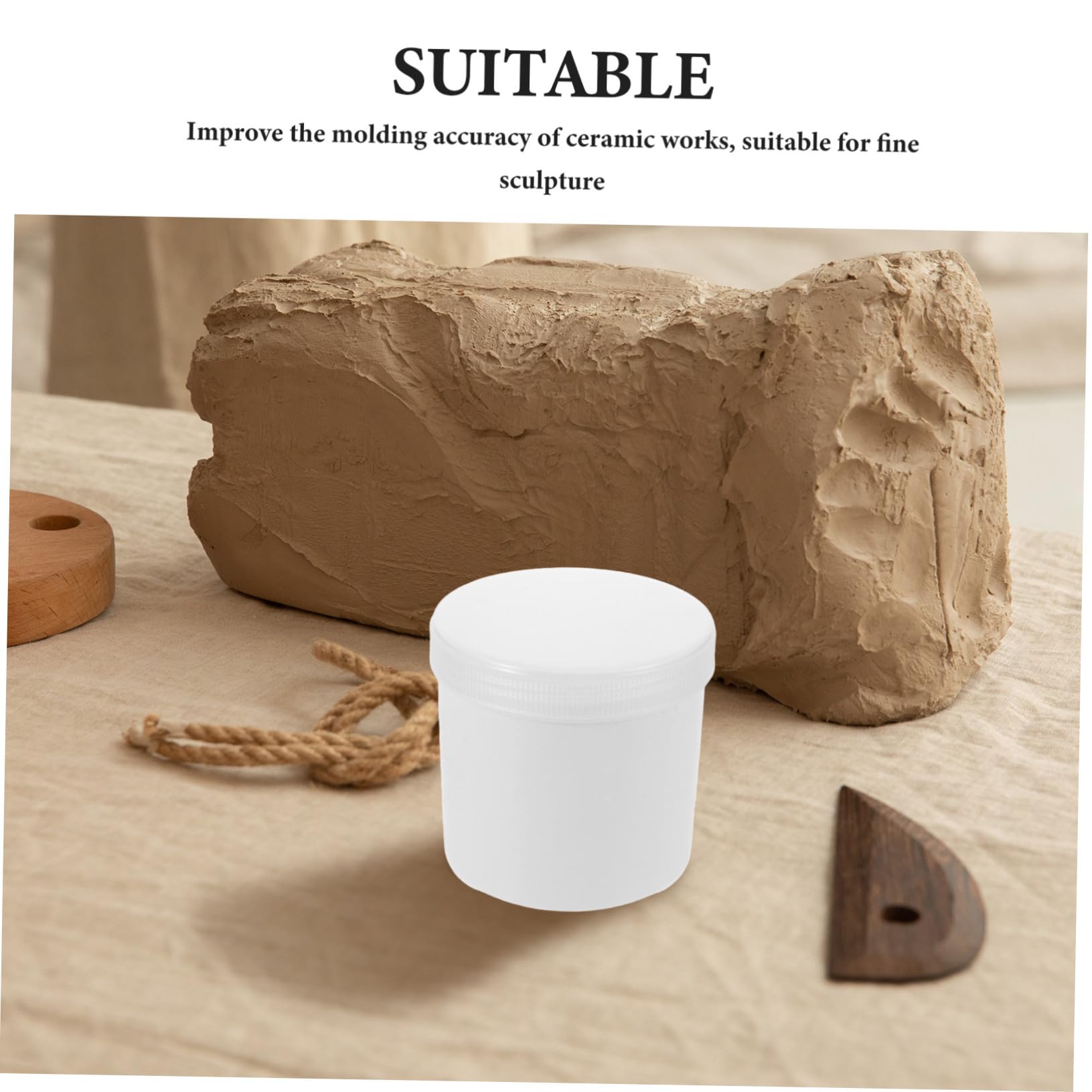 Tofficu per Modellazione in Polvere Fine per Scultura su Pietra e Ceramica Rapida Essiccazione per Progetti Artistici e Te Confezione da Bianco