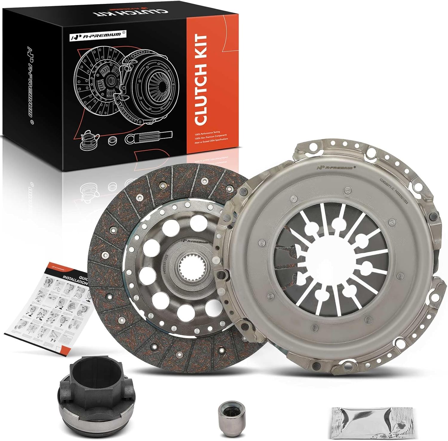 A-Premium Transmission Clutch Kit Compatible with BMW 325xi 2006, 328i xDrive 2009-2013, 328xi 2007-2008, 330xi 2006, 525xi 2006-2007, 528i xDrive 2009-2010, 528xi, 530i, 530xi, X3, X1, Z4, 2.0L 3.0L