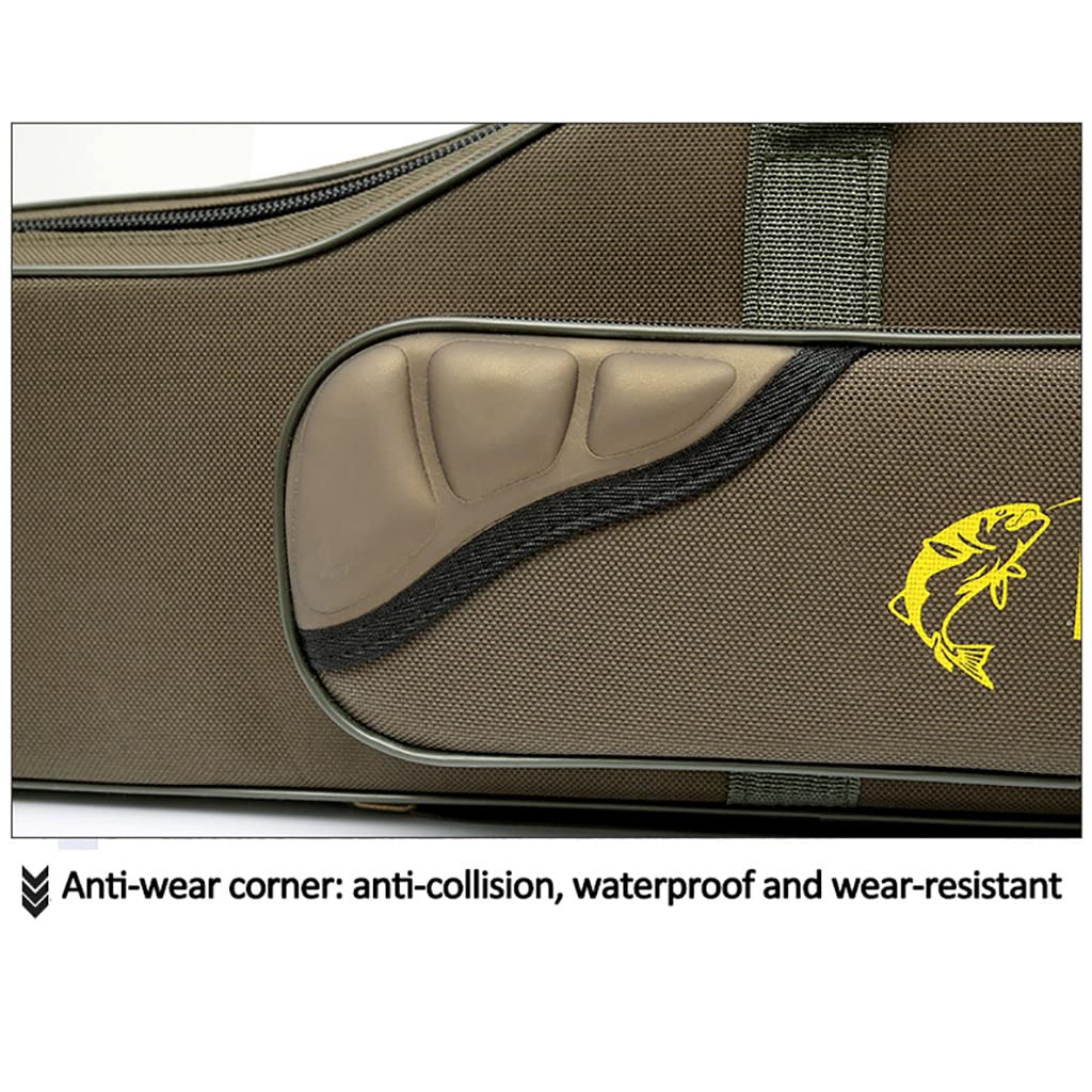 Angeltasche tragbar Rutentasch,mehrlagige Angelruten-Aufbewahrungstasche,wasserdichte Angelgerät-Tasche,multifunktionale Angelruten-Rollen-Werkzeug-Tragetasche,7 Größen,3 Stile