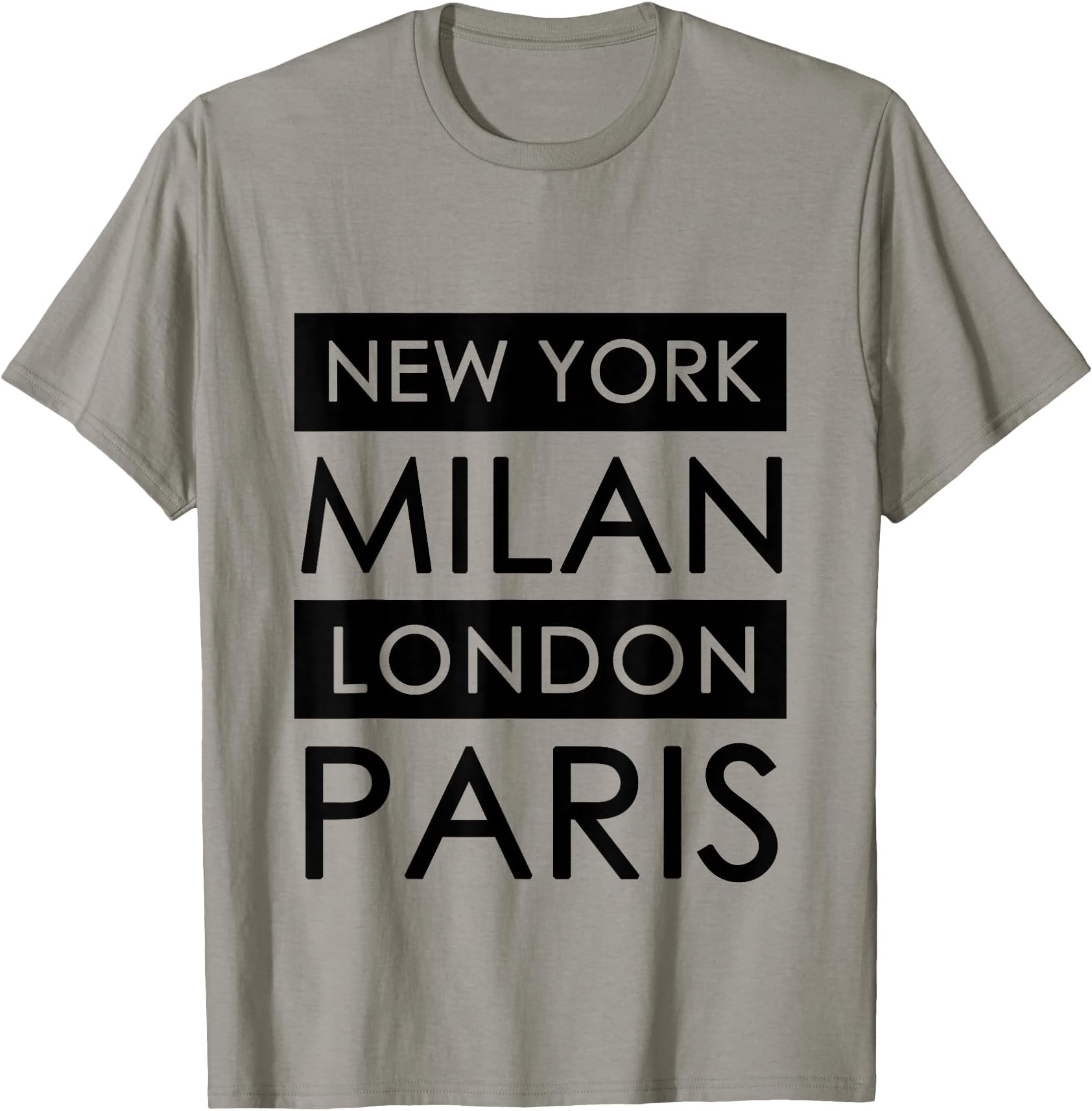 New York, Milan, London, Paris T-Shirt Small