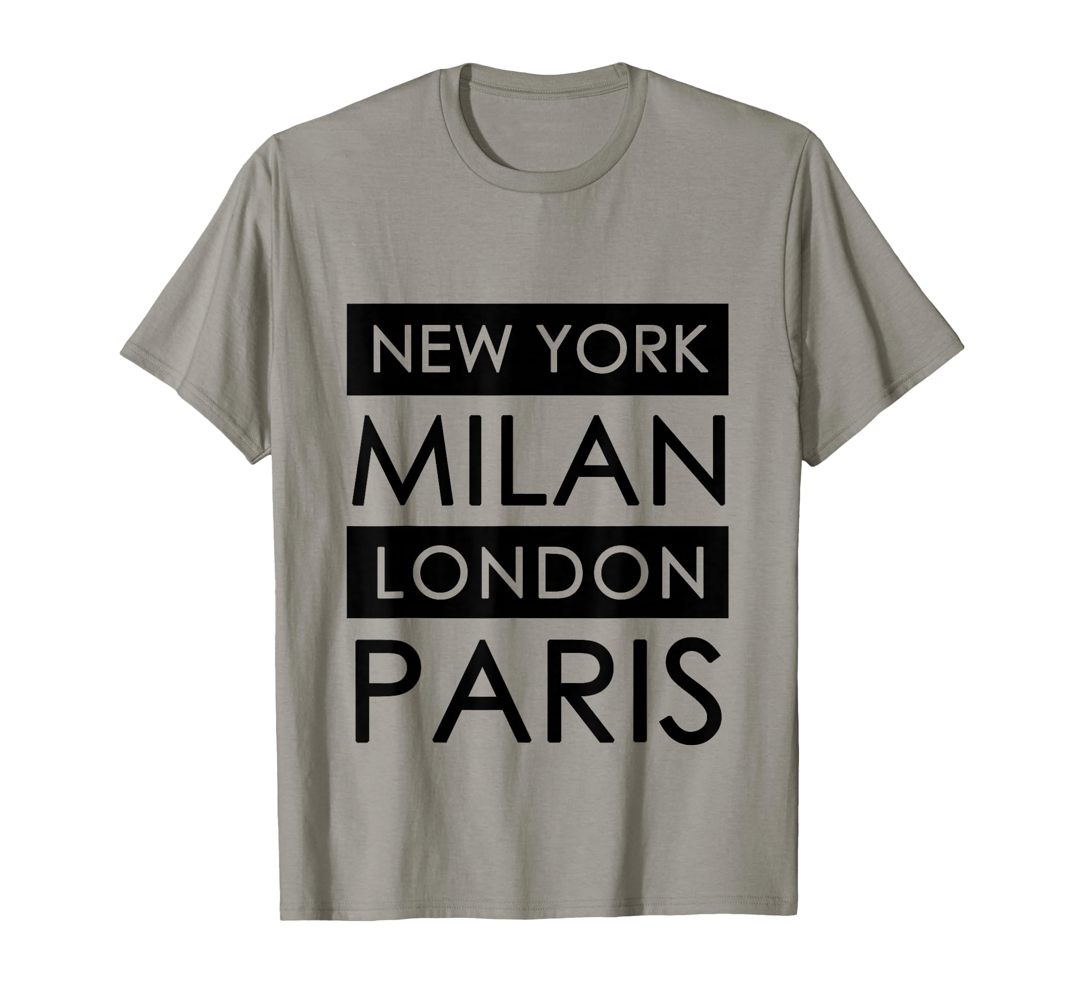 New York, Milan, London, Paris T-Shirt Small