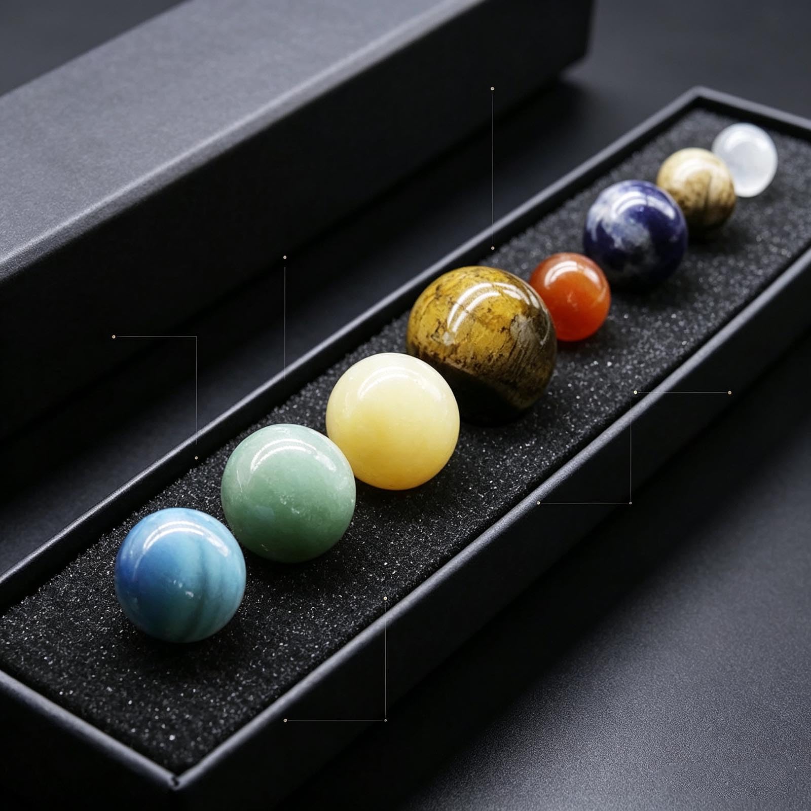 Amazon.com: Dianreno Solar System Model 8 Planets Gemstone Balls