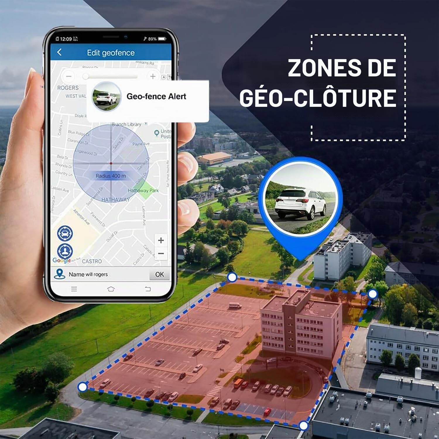 Zeerkeer Traceur GPS Mini avec Micro Tracker Une Variété D'alarme Intelligente Suivi du Temps Réel Enfant Aimant Construit in Gestion de l'équipement Multiplepour Voiture Personnes âgées Enfants TK913