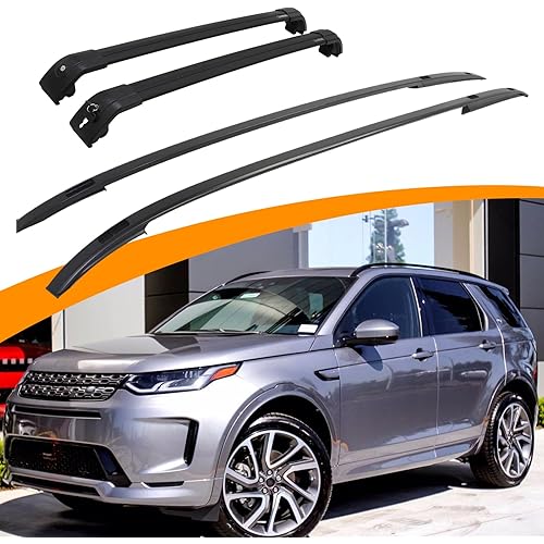 Snailfly 4PCS Roof Rack Cross Bars Fit for Land Rover Discovery Sport 2015-2025 Side Rails Crossbars Black