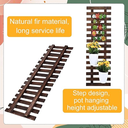 Miniatura 4 de Weysat 4 macetas de pared de madera para orquídeas colgantes para plantas de interior, soporte de pared, soporte para plantas, soporte para plantas