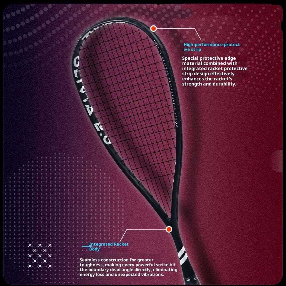 Racchetta da squash Full Carbon con borse per racchette, palestra indoor, sport, per principianti professionisti, allenamento per principianti, gioco di racquetball