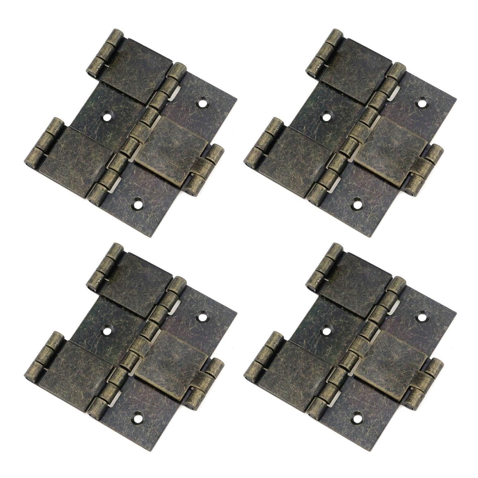 Faltbare Scharniere in Antik-Bronze, doppeltwirkend, 4 Stück