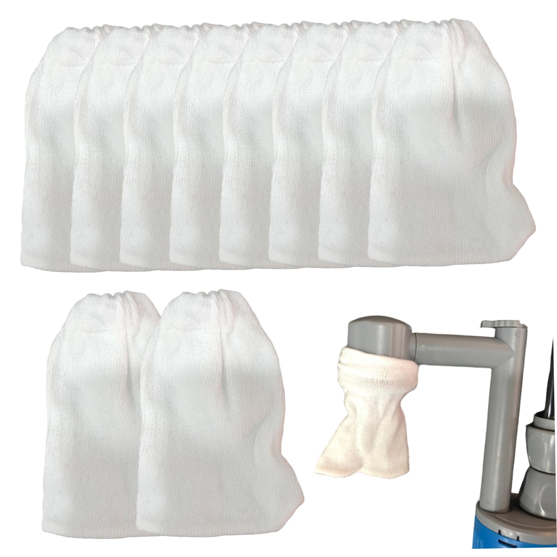 Ligeinsrk Aquarium Filter Bags, 10pcs 4x2inch Elastic Cotton Aquarium Media Bag, Reusable Filter Media Bags for Activated Carbon, Biospheres, Ceramic