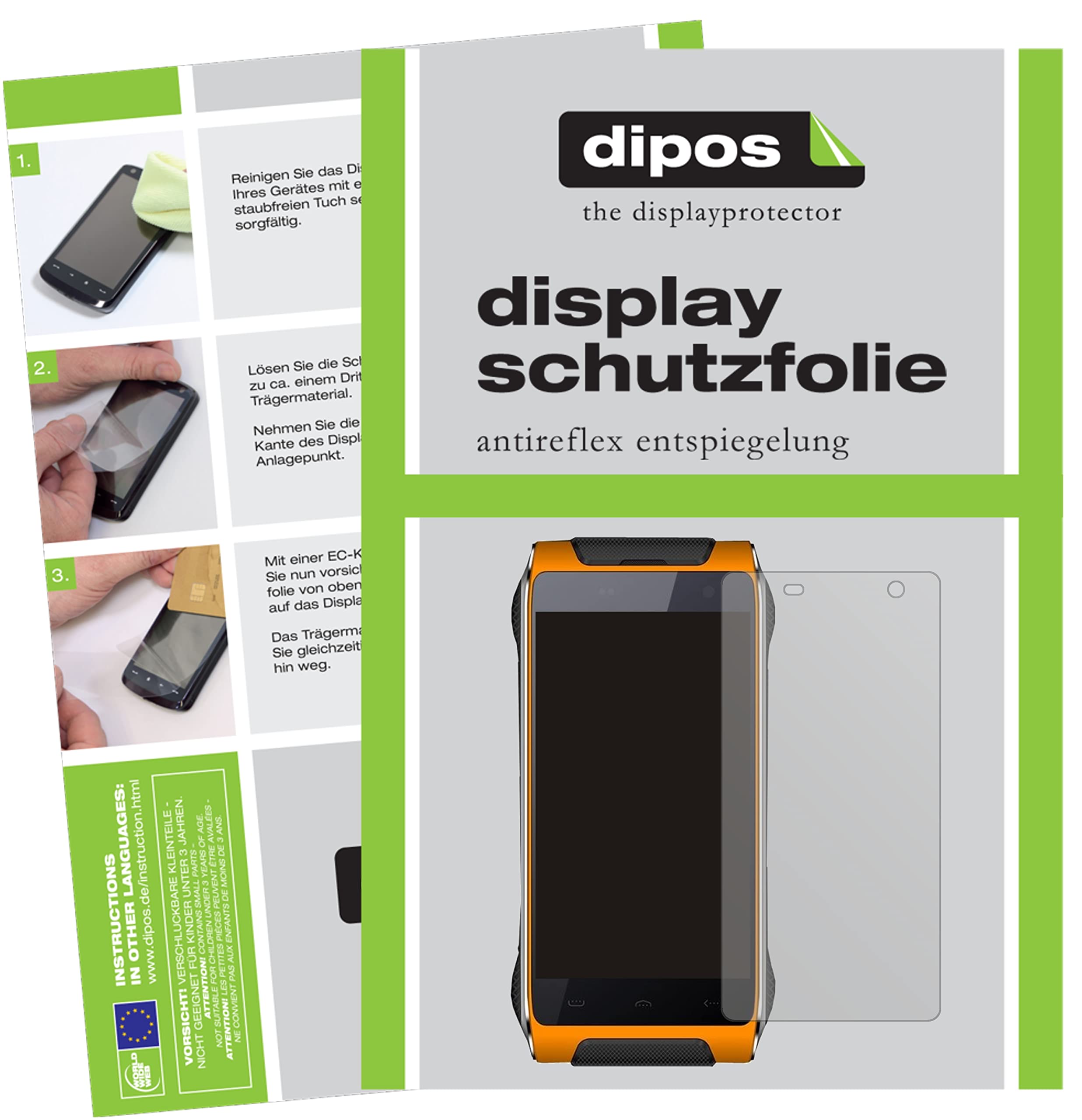 dipos I 2X Pellicola Protettiva Compatibile con HomTom H10 Protezione Vetro Flessibile 9H