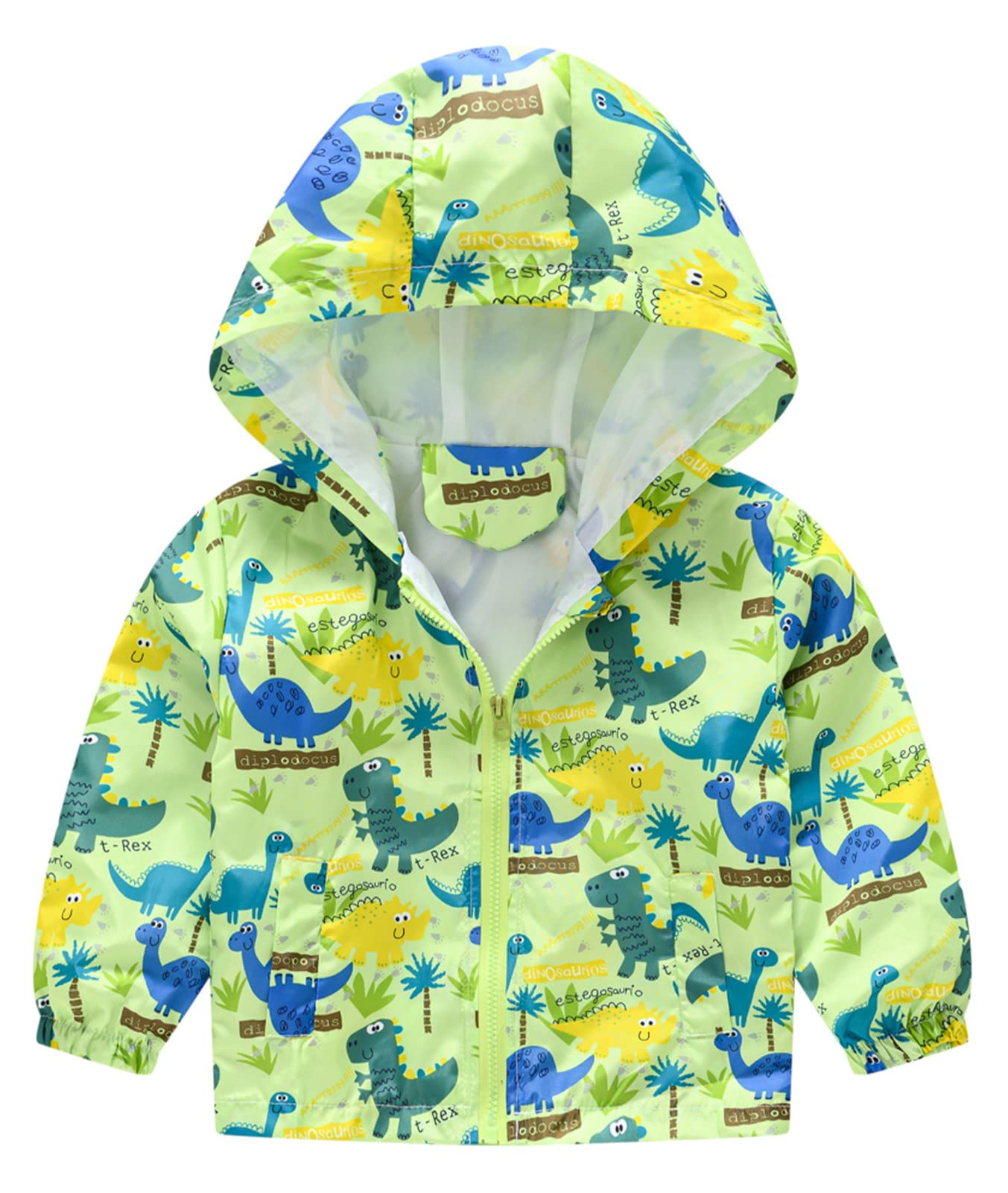 Happy Cherry Kids Boys Girls Fleece Lined Windbreaker Jacket Fashion Prints Hoodie for Fall Winter