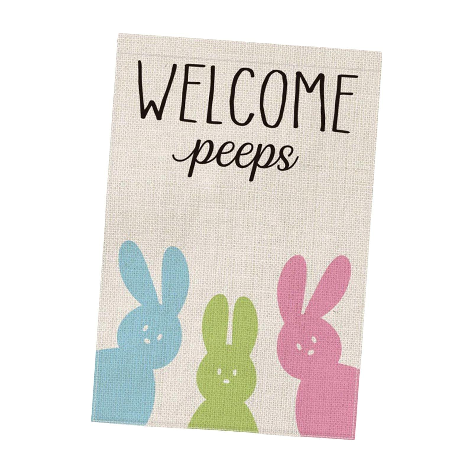 Happy Easter Garden Flags Vertical Ornament for Party Farmhouse C-image-34